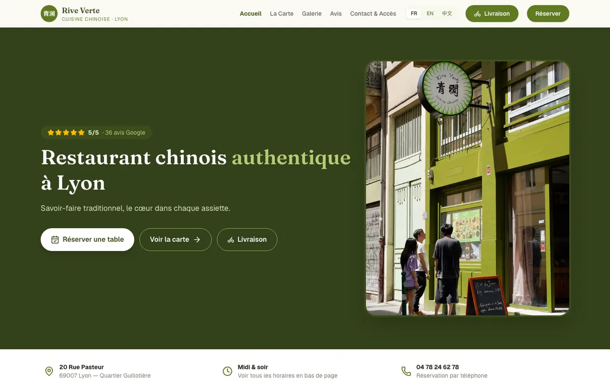 Page d’accueil de Rive Verte